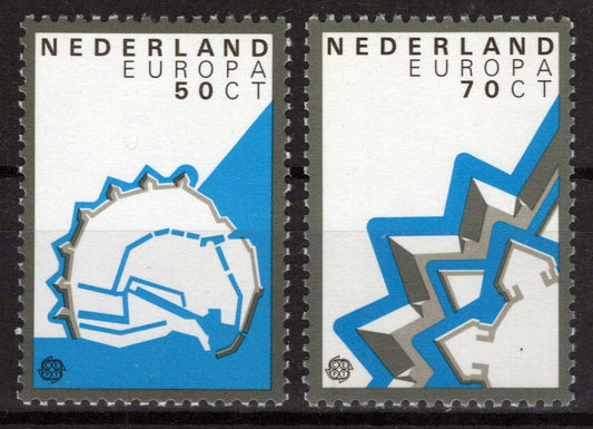 Netherlands 645-646 MNH Europa Cept Fortification Layouts Zayix Stamps 0225S0101