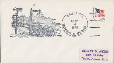 US Event Cover - MAIPEX STA. Waterville, ME - Suspension Bridge ZAYIX 050922SM67