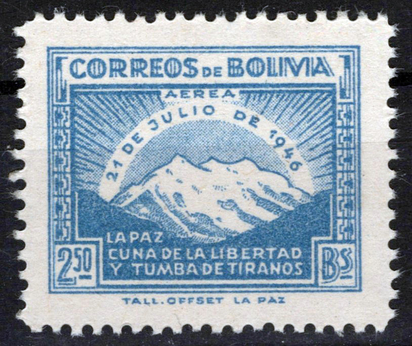 Bolivia C115 MNH Air Post Mountains Nature Zayix 0225S0117M