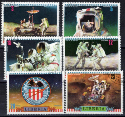 Liberia 599-604 Used/CTO Apollo Moon Landing Space ZAYIX 033023S177M