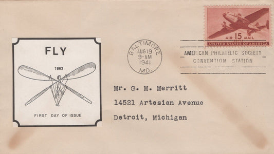 US C28 FDC unknonwn cachet maker add-on APS station cancle ZAYIX 101023USF16