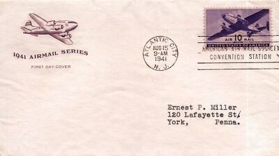 US C27-12 FDC House of Farnam cachet 10c violet airmail ZAYIX 101423USF01