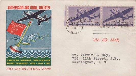 US C20 FDC L.W. Staehle cachet American Air Mail society ZAYIX 101423USF05