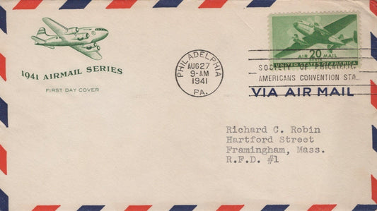 US C29-9 FDC House of Farnam cachet in airmail envelope ZAYIX 100823USF18