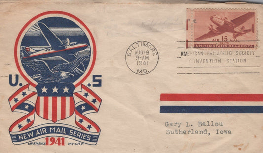 US C28-22 FDC R.W. Staehle cachet color APS sta. cancel ZAYIX 100823USF14