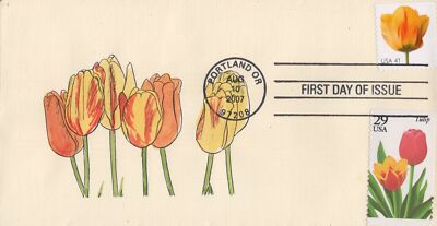 US 4185 FDC Hand-colored SMB Cachets ZAYIX 100823USF08