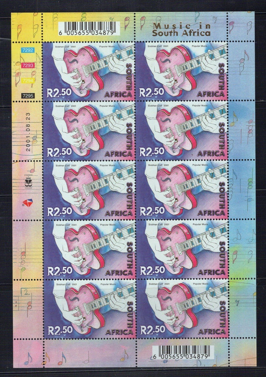 South Africa 1263-1267 MNH Musical Instruments Drums Cello ZAYIX 1223L0007