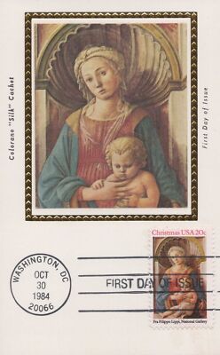 US Colorano 'Silk' FDC Maxi CardCover Christmas, Madonna & Child ZAYIX 0924M0014