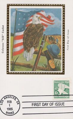US Colorano 'Silk' FDC Maxi Card Cover "D" Rate Mail Eagle ZAYIX 0924M0020