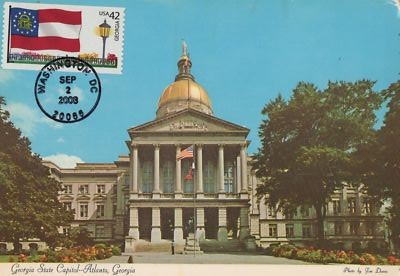US First Day Cover FDC Maxicard Georgia State Capital Flags ZAYIX 0924M0252