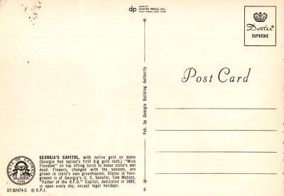US First Day Cover FDC Maxicard Georgia State Capital Flags ZAYIX 0924M0252