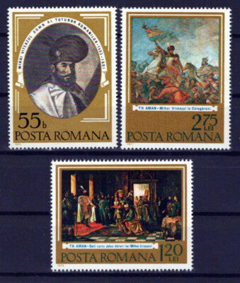Romania 2571-2573 MNH Paintings Michael the Brave Military War ZAYIX 0624S0349
