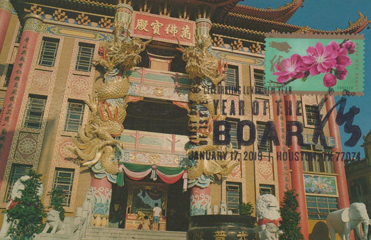 US Maxi Card FDC Lunar New Year of Boar ZAYIX 0924M0306
