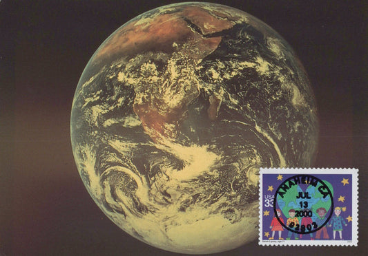 US Maxi Card FDC Children View of Earth ZAYIX 0924M0307