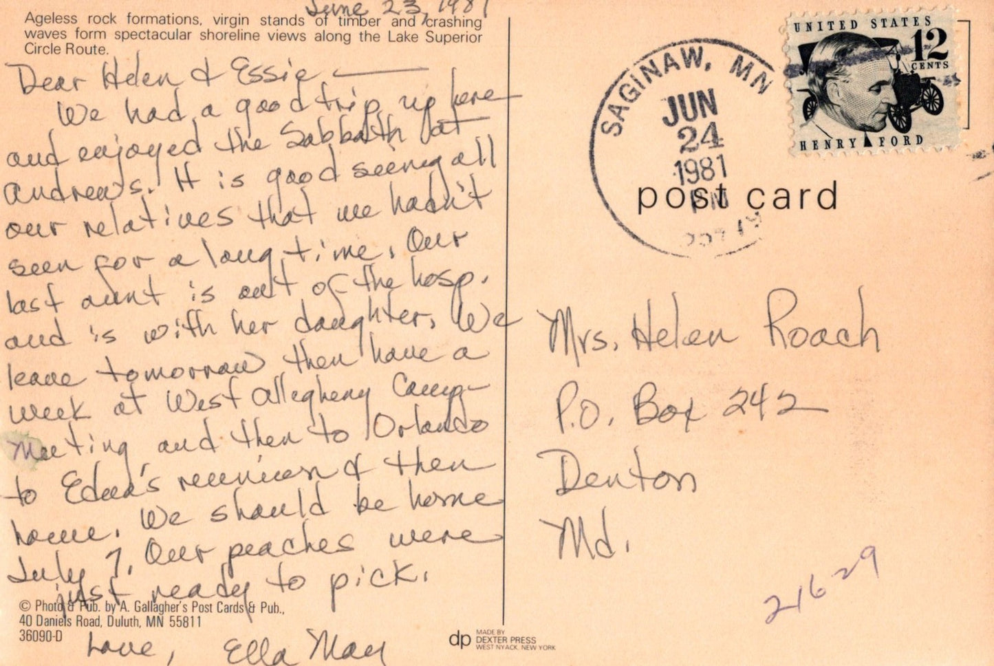 US Maxi Card FDC Father Flanagan Lake Superior ZAYIX 0924M0332