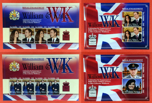 Gambia 3341-3344 MNH Prince William and Kate Royal Engagement ZAYIX