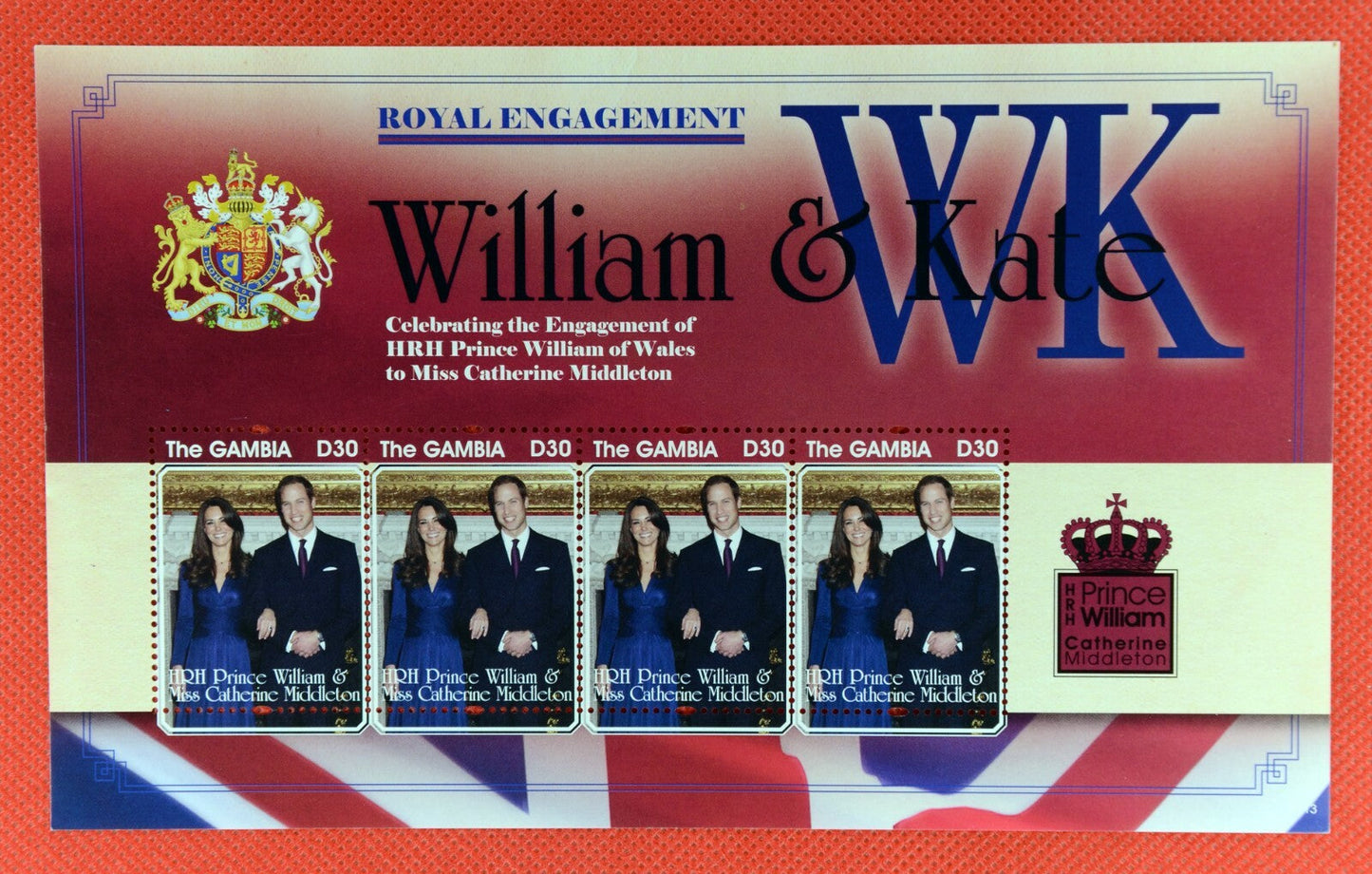 Gambia 3341-3344 MNH Prince William and Kate Royal Engagement ZAYIX