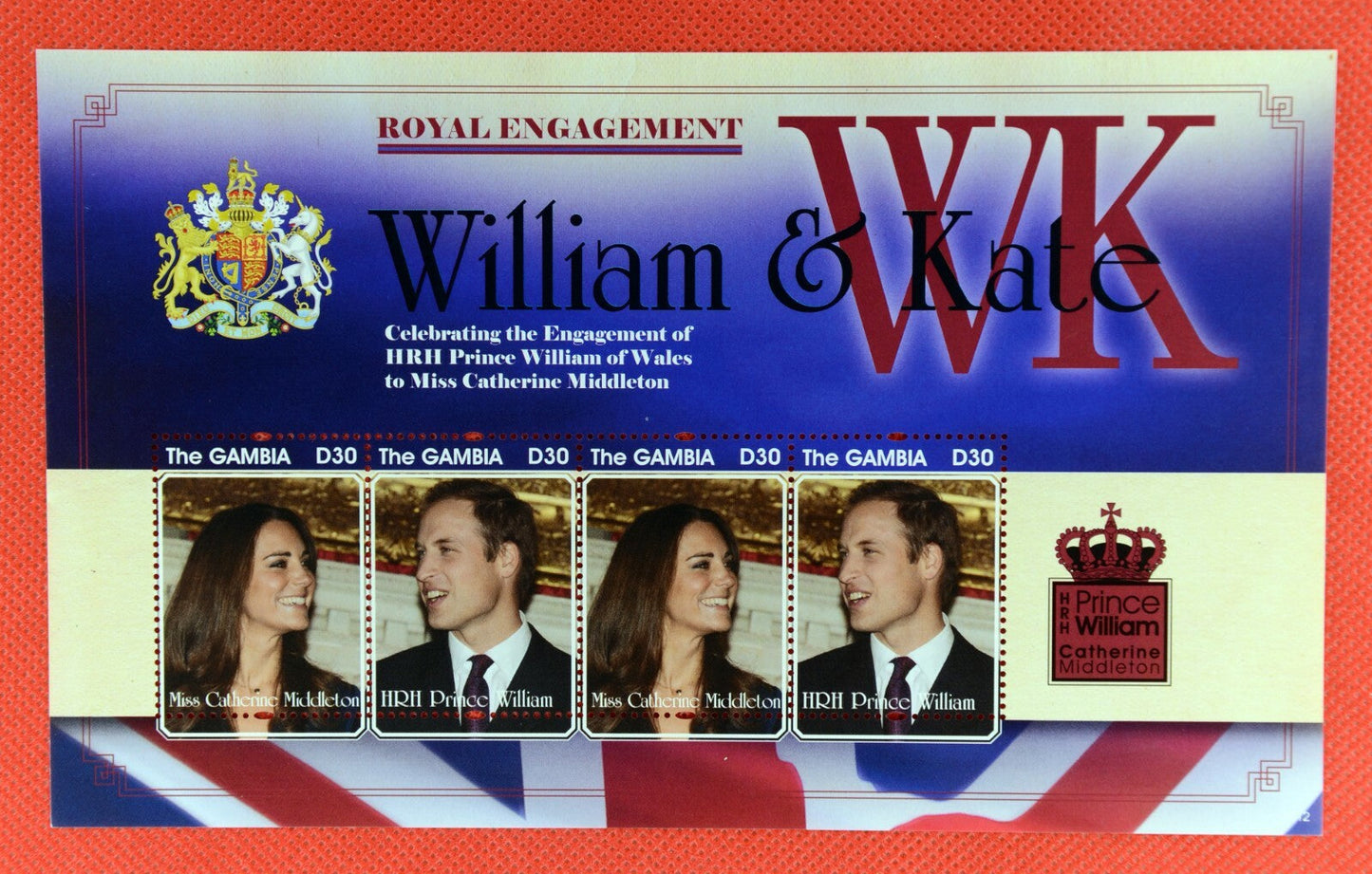 Gambia 3341-3344 MNH Prince William and Kate Royal Engagement ZAYIX