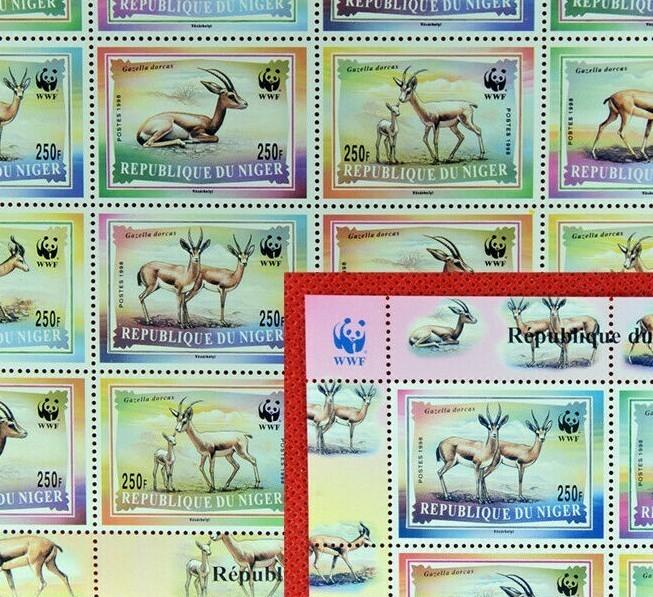 Niger 986a-986b MNH 1998 World Wildlife Fund WWF Gazelle Dorcas Mammals ZAYIX