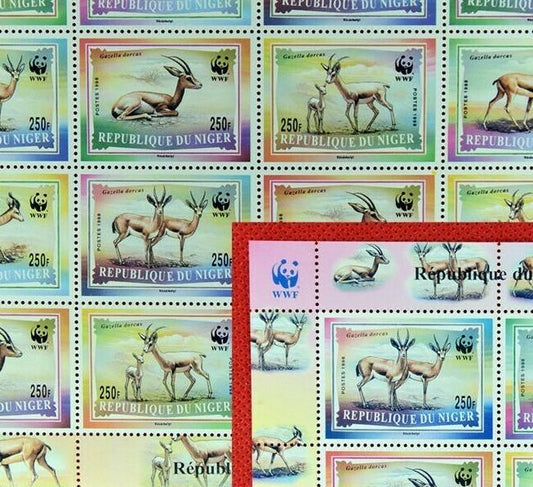 Niger 986a-986b MNH 1998 World Wildlife Fund WWF Gazelle Dorcas Mammals ZAYIX
