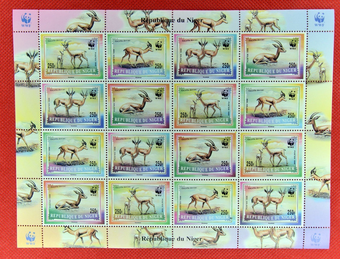 Niger 986a-986b MNH 1998 World Wildlife Fund WWF Gazelle Dorcas Mammals ZAYIX