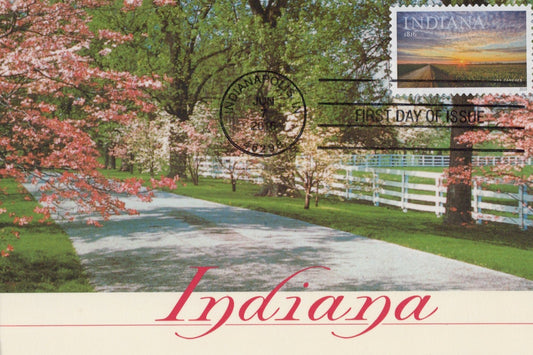 US Maxi Card FDC Indiana Trees Dogwoods ZAYIX 0924M0317