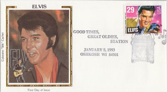 US 2721 FDC Elvis Presley Colorano Good Times Oldies Station Oshkosh WI ZAYIX 060722SM05
