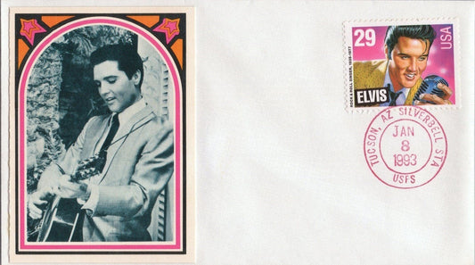 US 2721 FDC Young Elvis Presley Bubble Gum Card cachet Tucson ZAYIX STAMPS