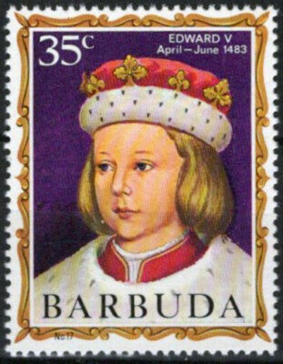 Barbuda 59 MNH Edward V English Monarchs Royalty ZAYIX 062723S67M