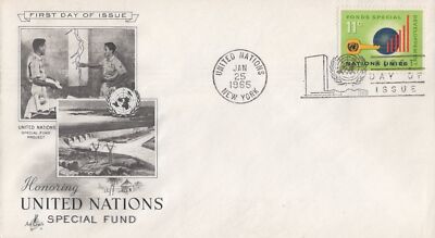 United Nations 138 Artcraft FDC 11c Special Fund 032723SM34M ZAYIX 030723SM34M