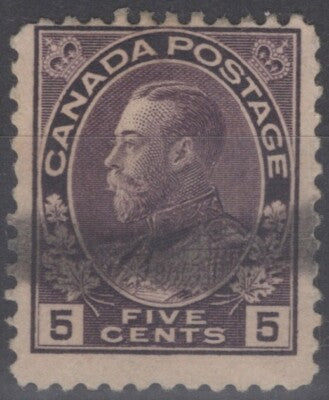 Canada 112 used 1922 5c violet Admiral ZAYIX 060222S116M