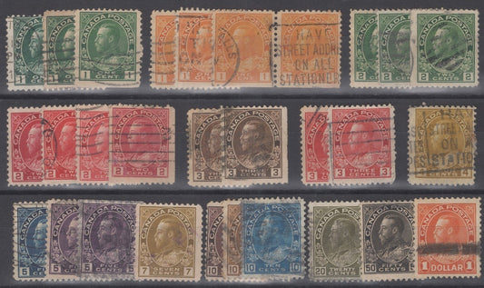 1911-1925 Canada 111//125 used Admirals with varieties mix ZAYIX 060222S114