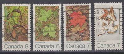 Canada 535-539 used 1971 Maple Leaves over 4 Seasons ZAYIX 060222S99M