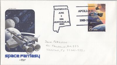 Huntspex Sta. 1994 Apollo 11 Event Cover Space Fantasy cachet ZAYIX 120622SM72