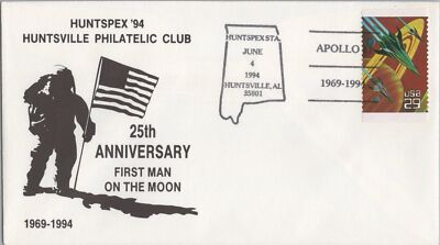 HUNTSPEX 1994 25th Anniversary Man on the Moon cachet ZAYIX 120622SM91