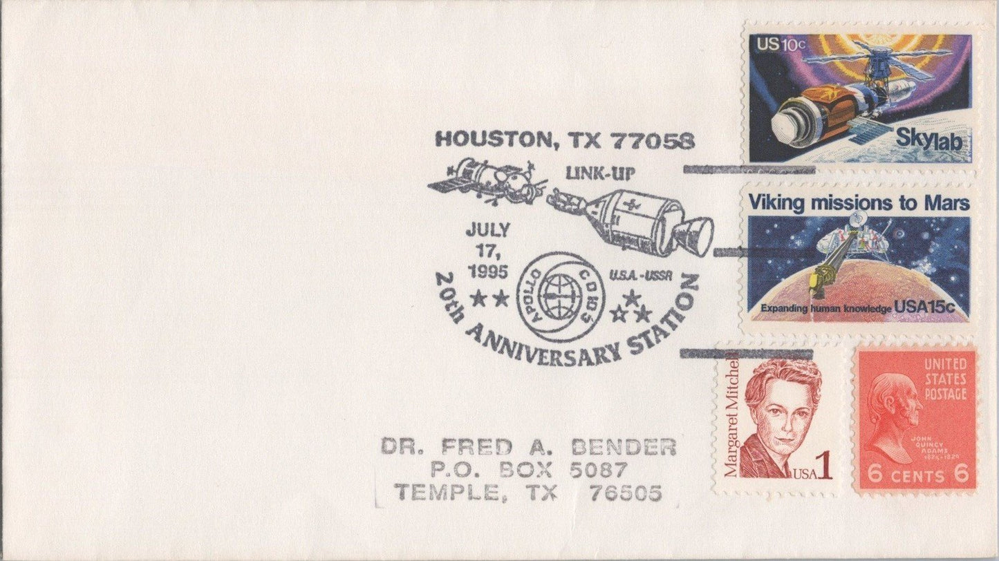Apollo-Soyuz 20th Anniversary Station Houston TX postmark ZAYIX 120622SM99