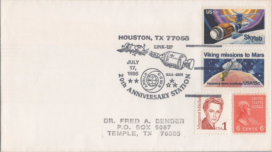 Apollo-Soyuz 20th Anniversary Station Houston TX postmark ZAYIX 120622SM99
