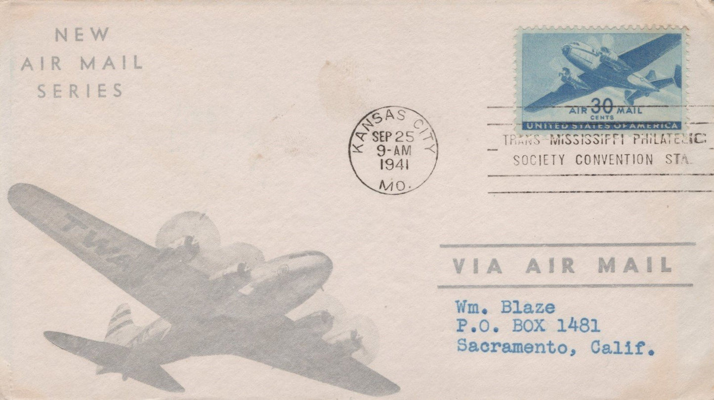US C30 FDC unknown cachet, back flap stuck to advert stuffer ZAYIX 101223USF02