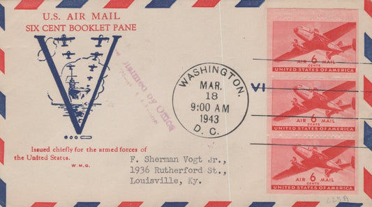 US C25a-27 FDC Grandy cachet Victory booklet speical delivery ZAYIX 101223USF13