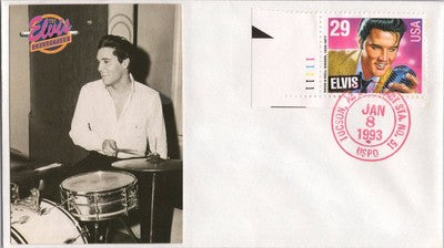 US 2721 FDC 1970s Elvis Drummer Bubble Gum Card cachet Tucson ZAYIX 060722SM18