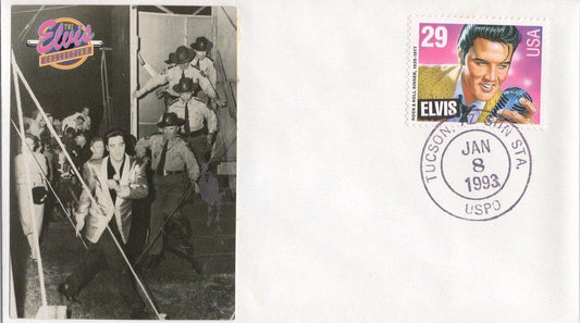 US 2721 FDC Elvis Presley Sheriffs Bubble Gum Card Cachet Tucson ZAYIX STAMPS
