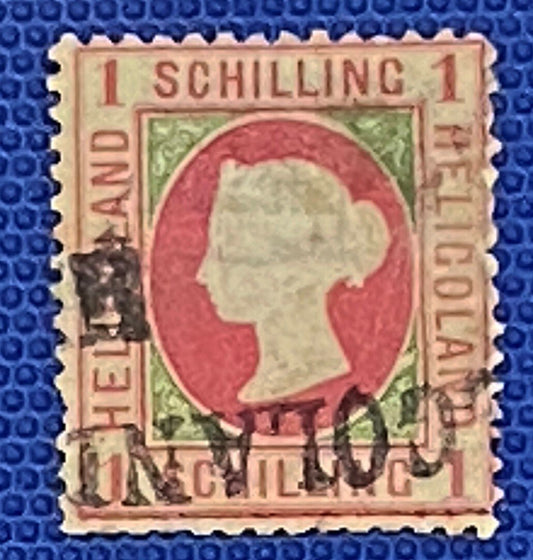 Heligoland 6 Used 1869 1s Red and Yellow Green Queen Victoria ZAYIX
