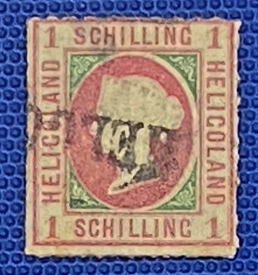 Heligoland 2 Used 1867 1s Rose and Deep Green Queen Victoria ZAYIX