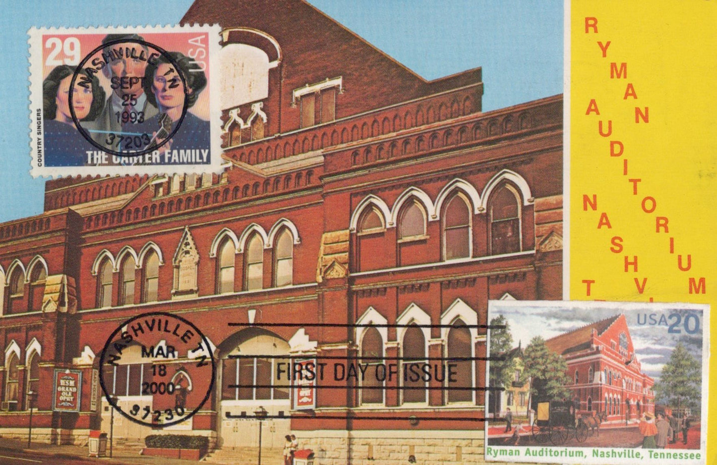 US Maxi Card FDC The Carter Family Singers Music ZAYIX 0924M0514