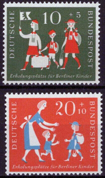 ZAYIX Germany B354-B355 MNH Semi-Postal Children Vacations 042523SM04M