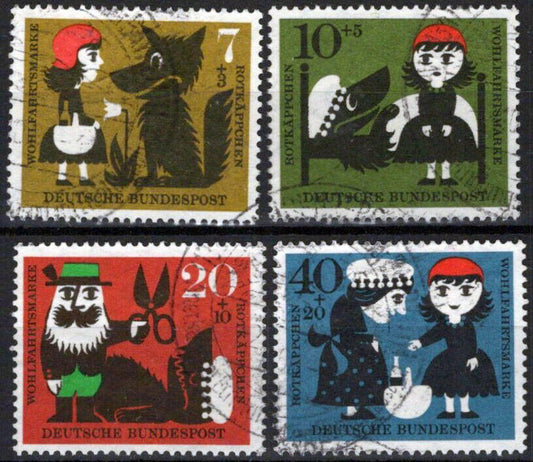 ZAYIX Germany B372-B375 Used Fairy Tales Little Red Riding Hood 031023SM124M