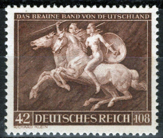 ZAYIX Germany B192 MNH Semi-Postal Horses Brown Ribbon 042523SM10