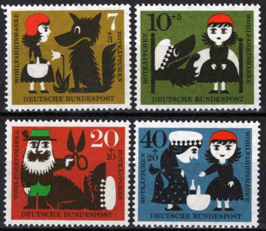 ZAYIX Germany B372-B375 MNH Fairy Tales Little Red Riding Hood 031023SM123M