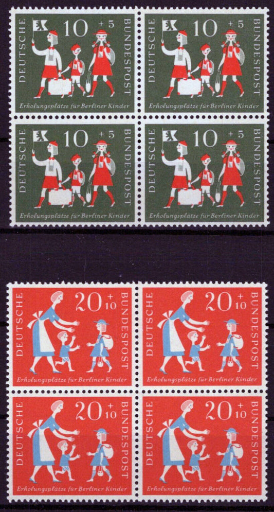 ZAYIX Germany B354-B355 MNH Semi-Postal Block Children Vacations 042523SM05M