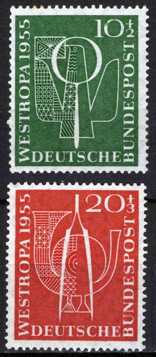 ZAYIX Germany B342-B343 MNH Semi-Postal WESTROPA Stamp Tongs 042523SM24